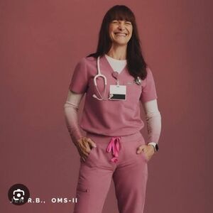 Figs Peace Out Breast Cancer Ltd. scrubs set